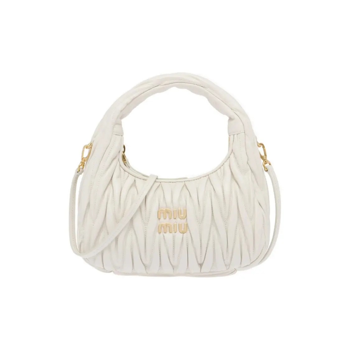 MIU MIU Wande Series Armpit Bag Shoulder Bag Handbag Women’s 7.8×2.3×6.6 in