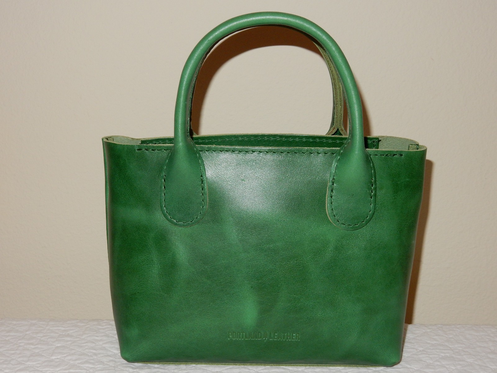 Portland Leather Goods Cowboy Mint Green Raindrop Crossbody Tote Bag – Premium