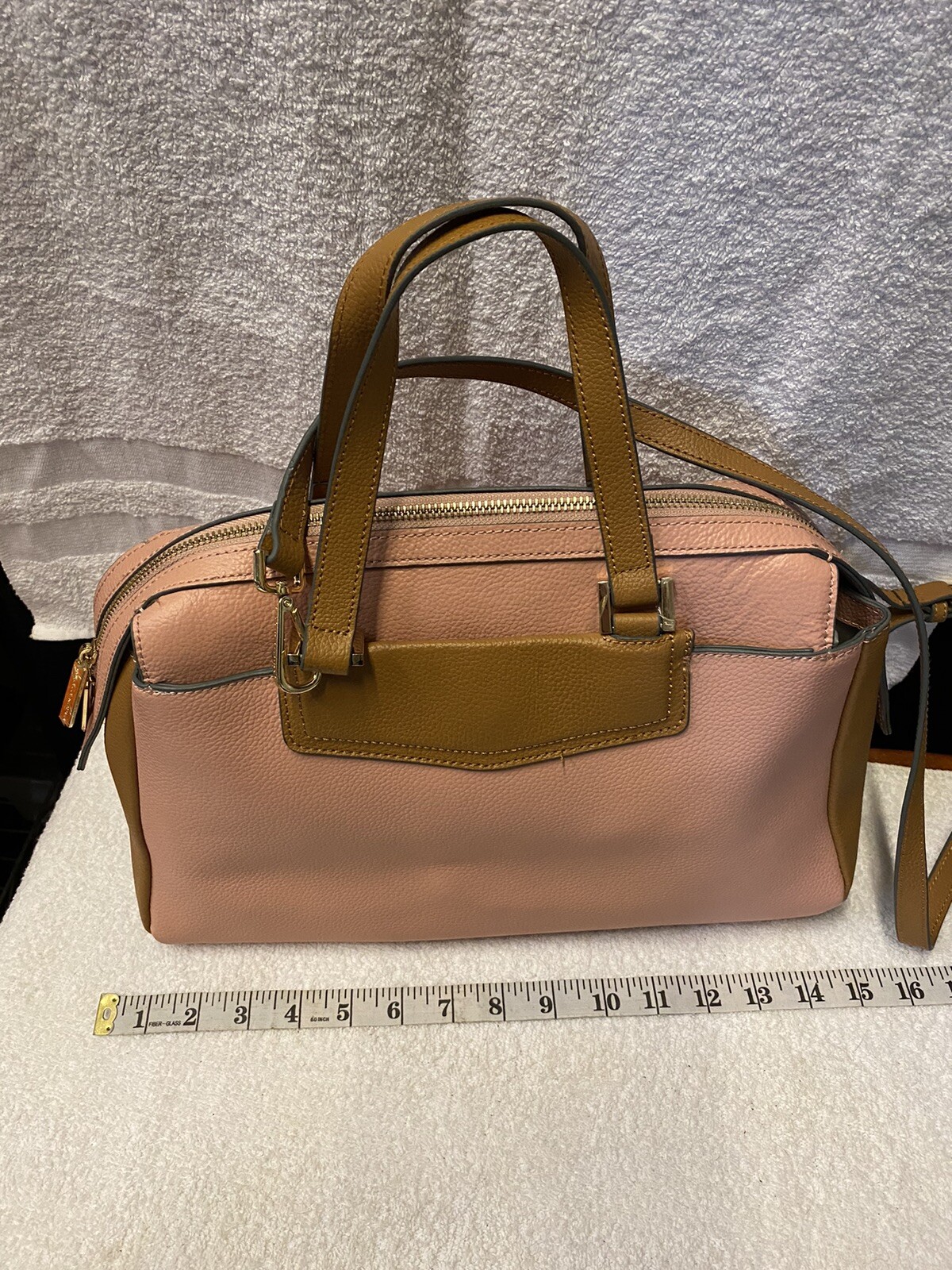 Danielle Nicole Emerson Satchel Pink & Brown bag