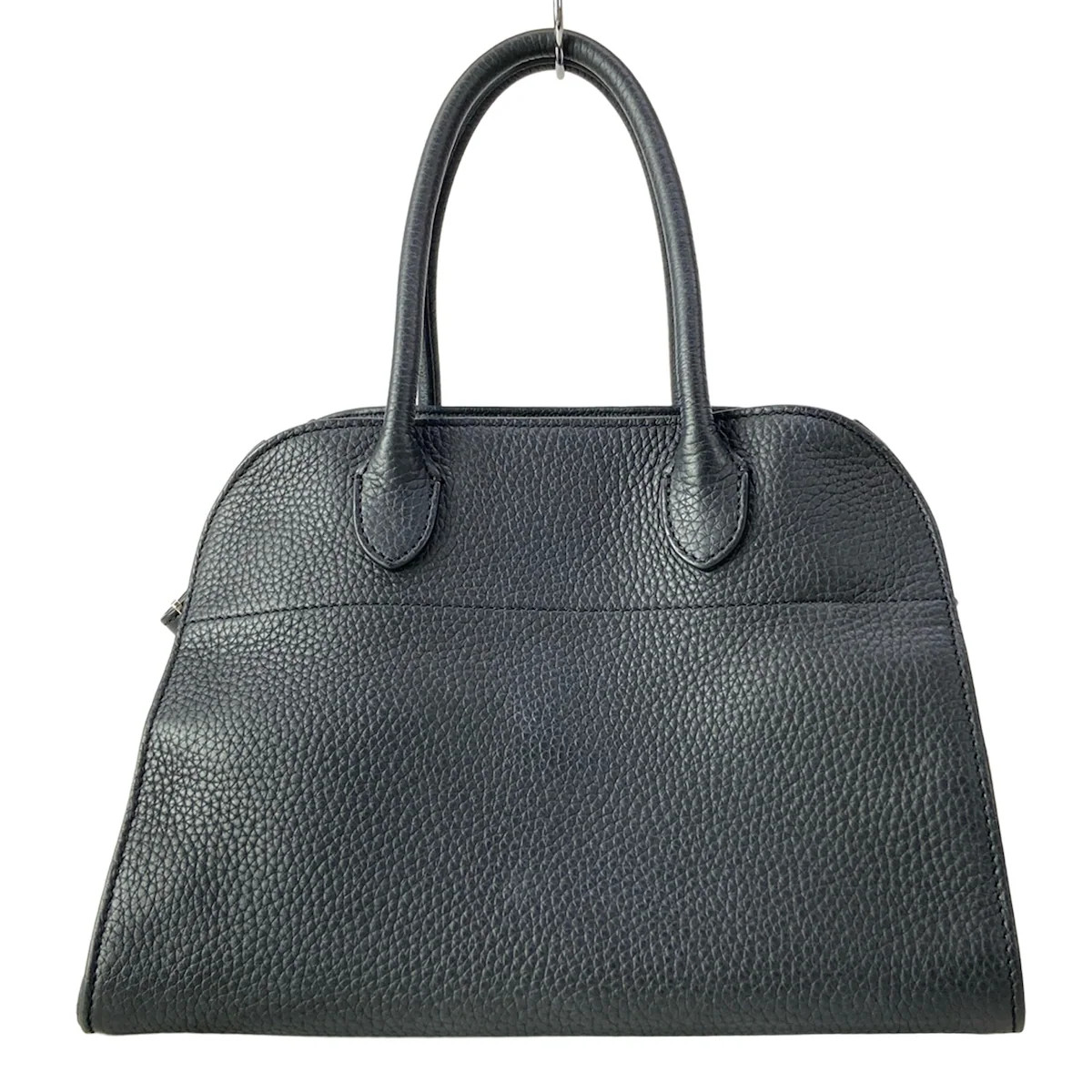 THE ROW Soft Margaux 10 Black Grain Calf Handbag