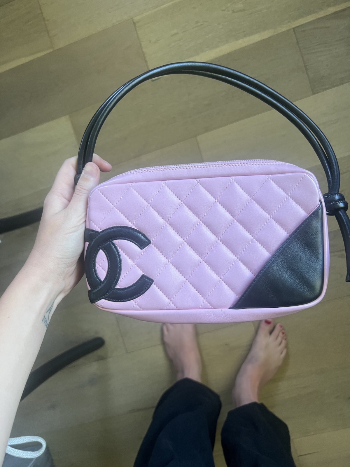 Chanel Cambon Pochette Pink Bag Authentic Great Condition Y2K