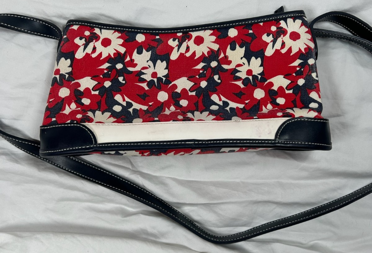 Vintage Y2K Red White Blue TOMMY HILFIGER Small Spell Out Purse Handbag!