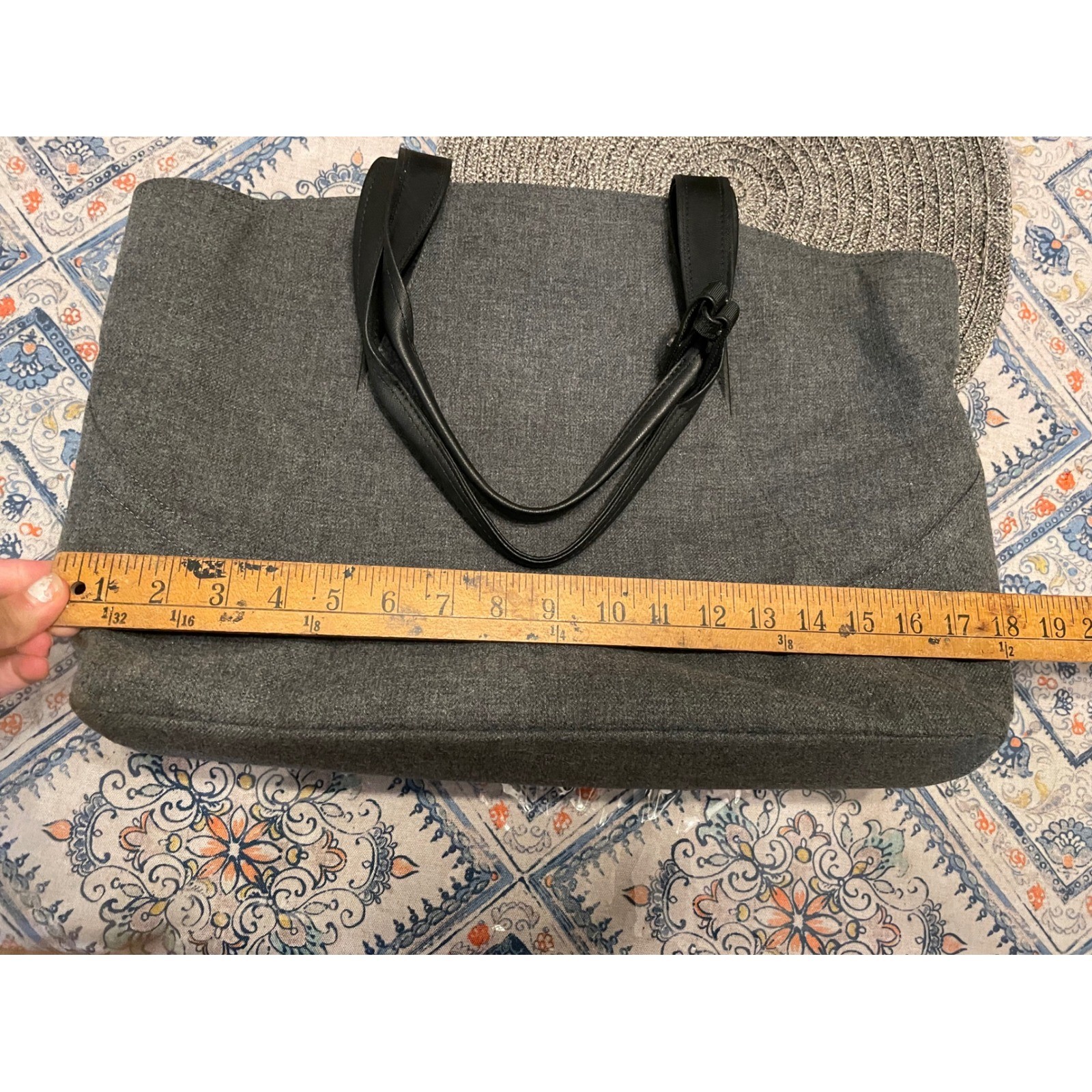 Lululemon Go Wild Tote Bag Gray Wool Blend Large Shoulder Bag Heathered Grey