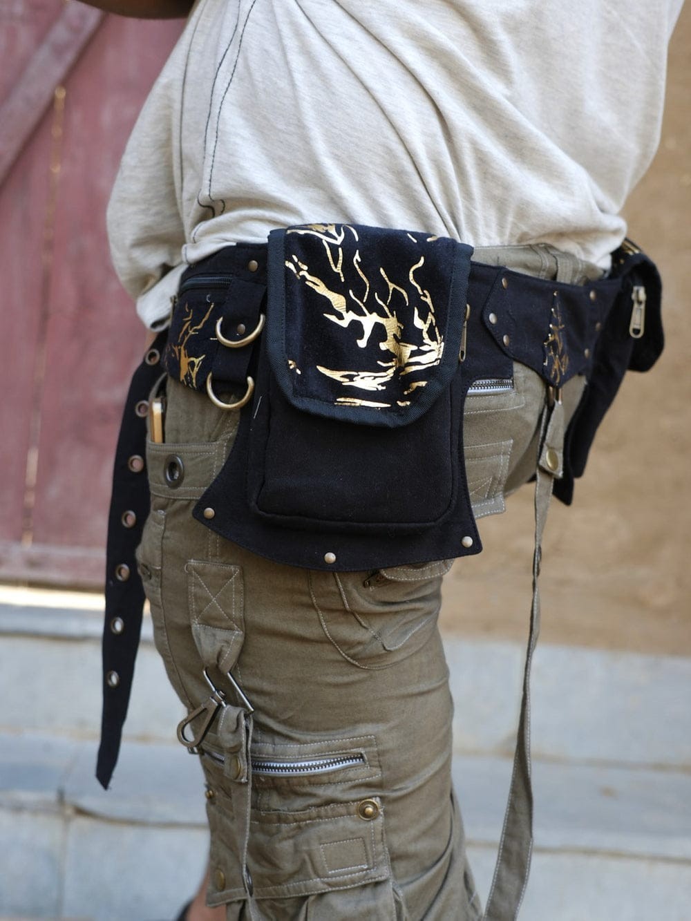 Utility Waist Belt Festival Hip Bag, Psytrance Pocket Burning Tribal Fanny Man