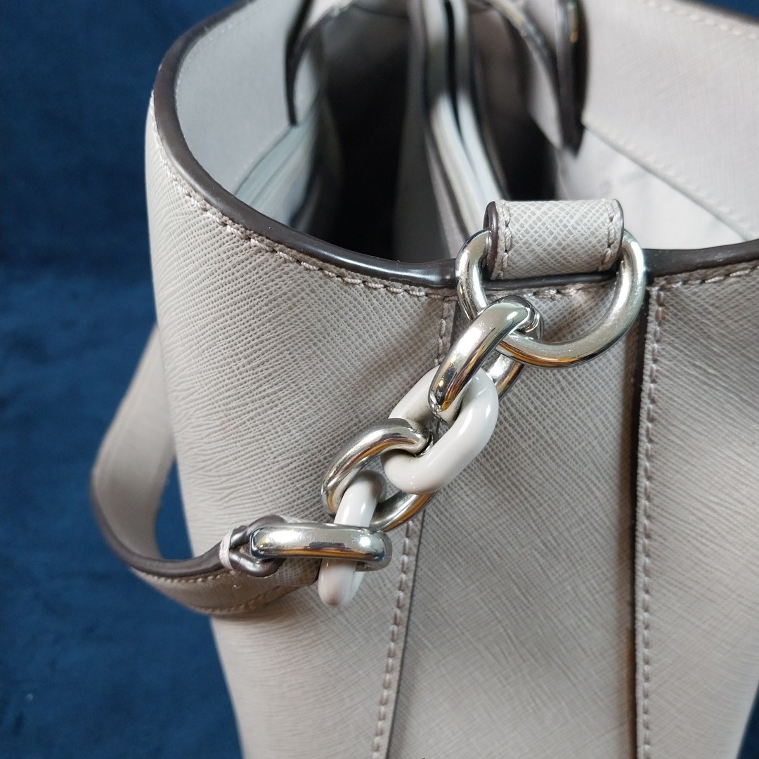 Michael Kors Sofia Portia Crossbody Handbag Grey w/Short + Long Handle