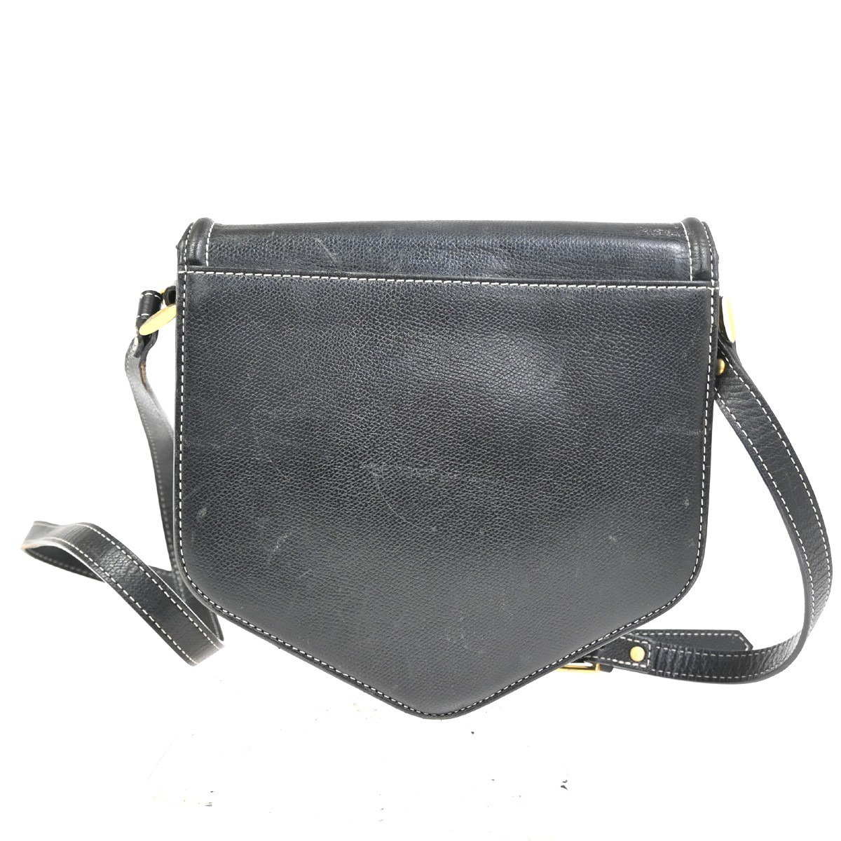 YVES SAINT LAURENT Cassandra Shoulder Crossbody Bag Leather Black GHW 30TA582