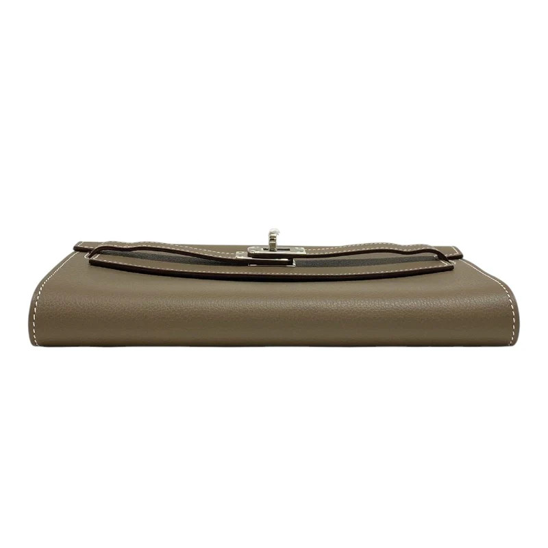 HERMES Kelly Togo Etoupe Evercolor Leather Shoulder Bag #OKB736