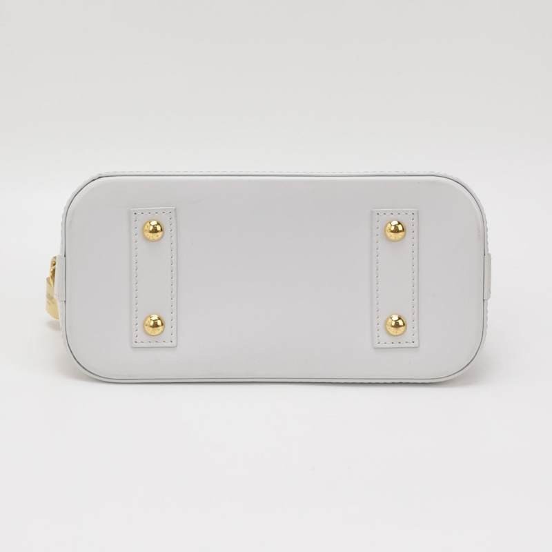 Louis Vuitton Alma BB Mini White Epi Leather Daily Handheld Bag Duty Paid