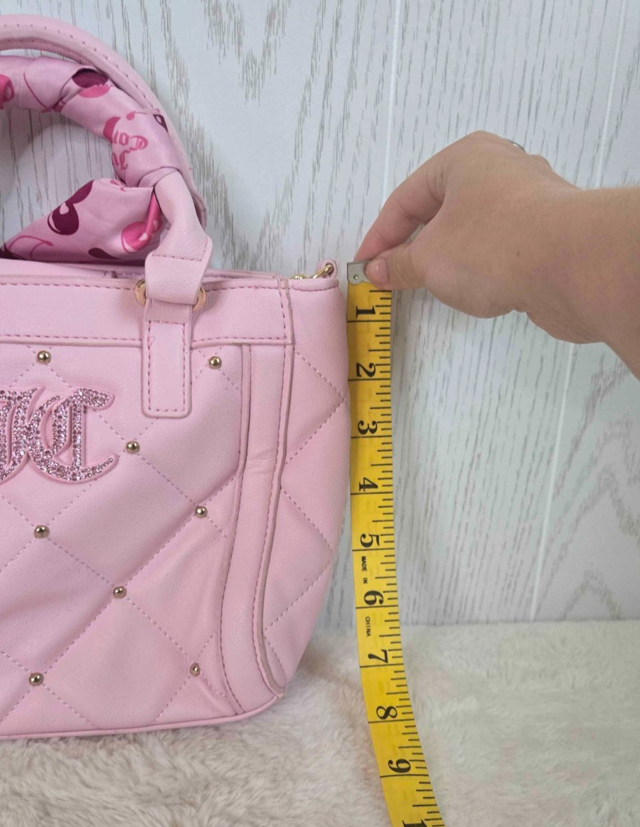 Juicy Couture Pink Cherry “Holding the Line” Mini Crossbody Bag/Purse Y2K