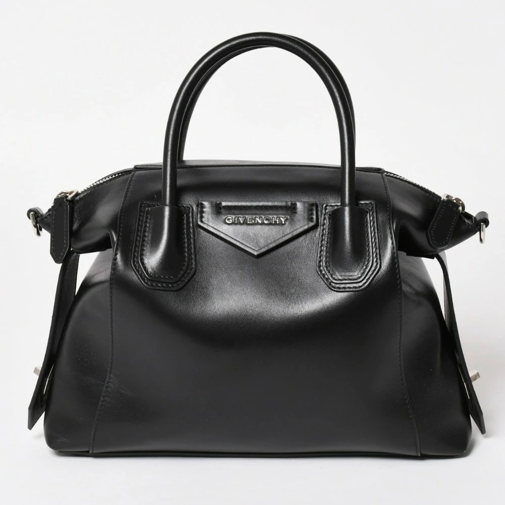 GIVENCHY Antigona Soft Small Bag Black Leather Authentic Rare