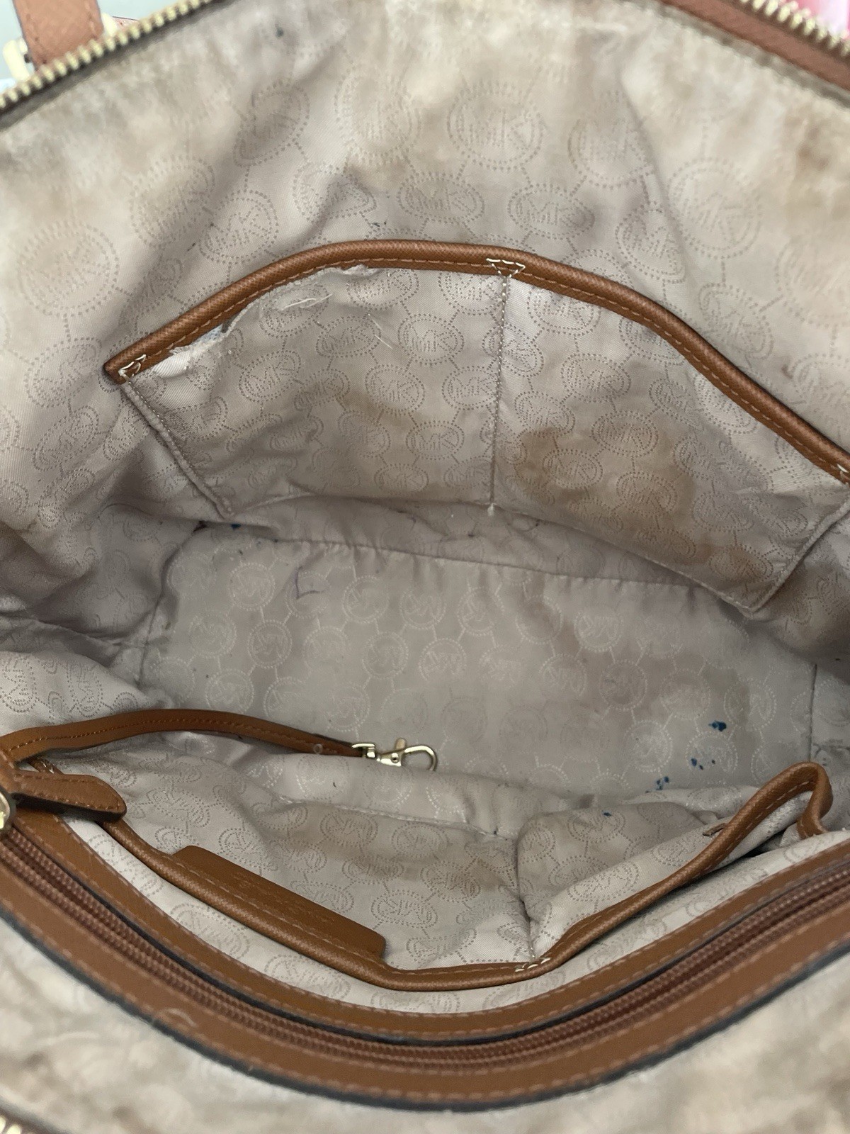 Michael Kors Jetset EW Top Zip Tote Bag Luggage/Gold hardware 30F2GTTT8L J1