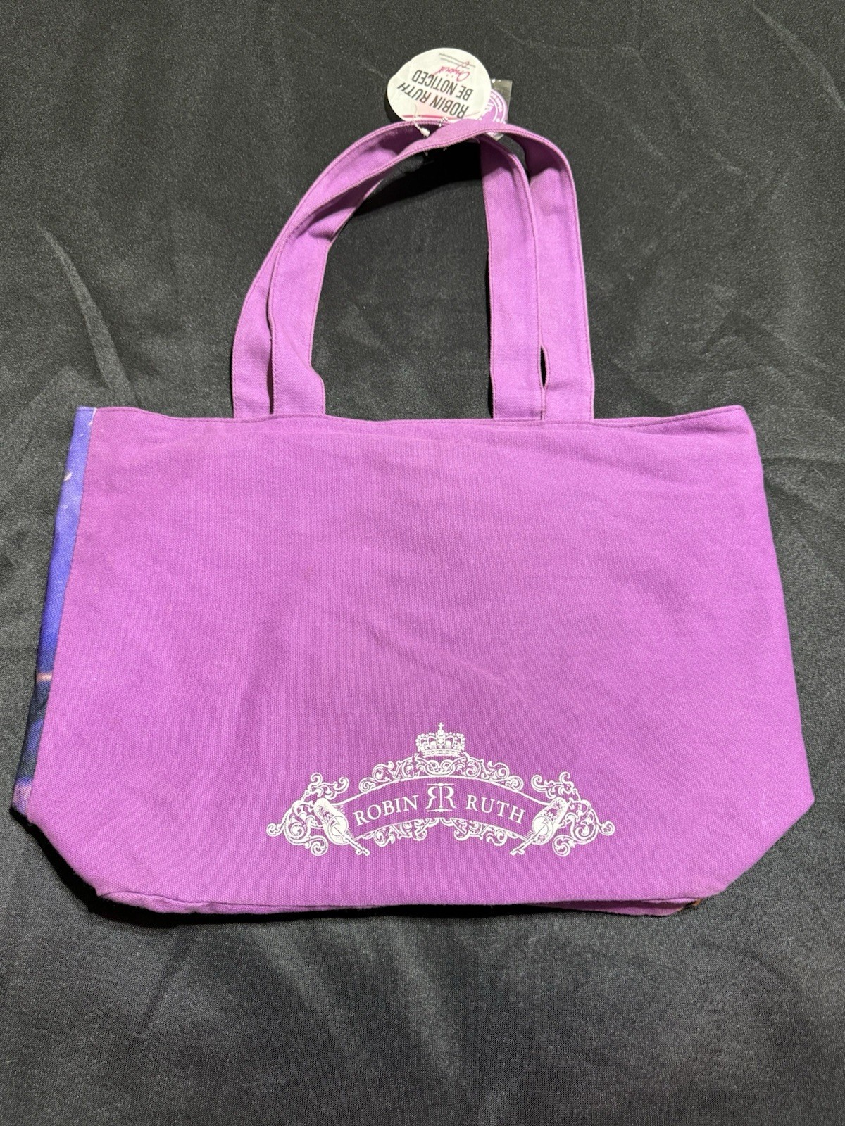 Robin Ruth Tote Bag Atlanta Canvas Purple Raindrop City Scene New With Tags