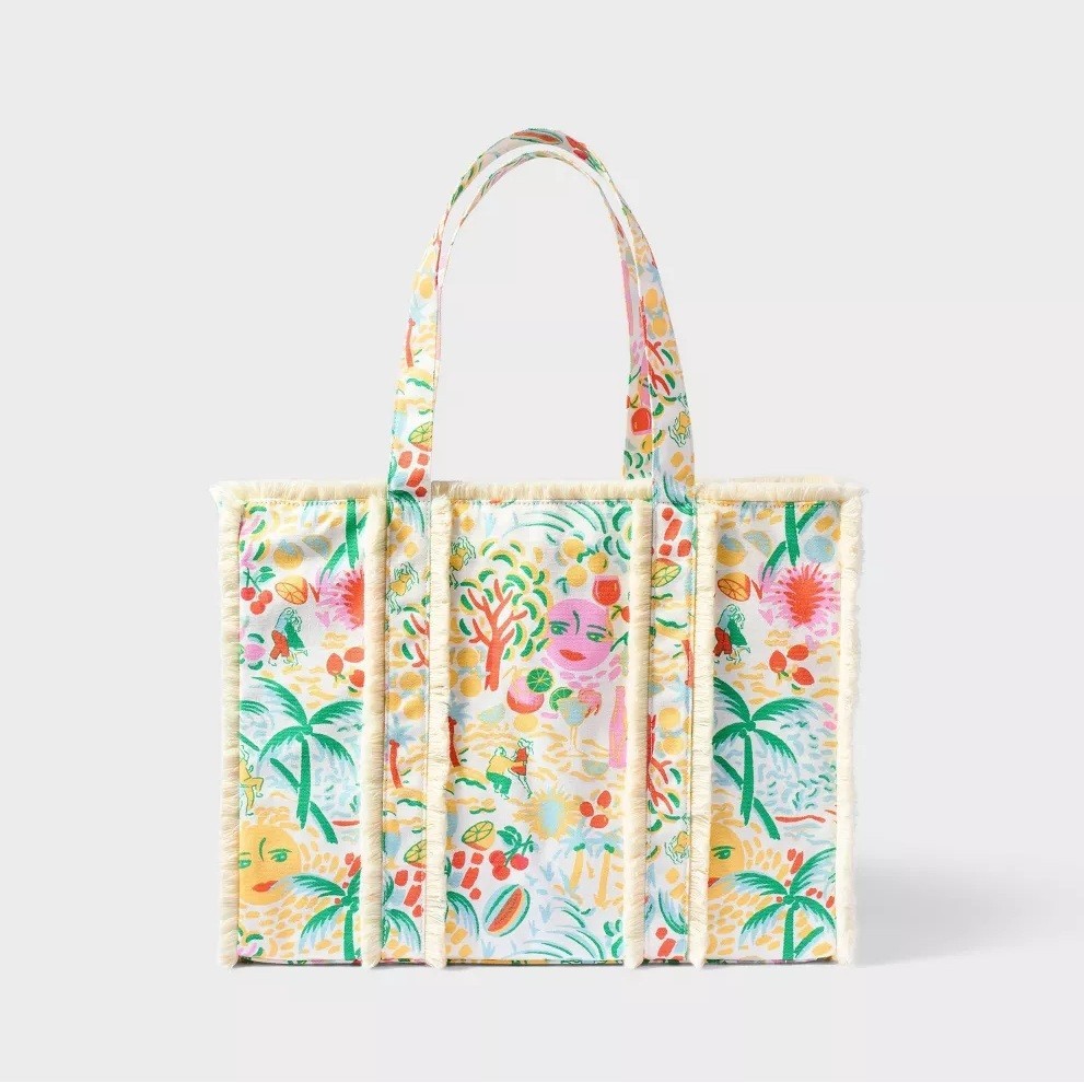 Roller Rabbit x Target Vacation Fringe Canvas Tote Bag & Stacked Snacklebox Set