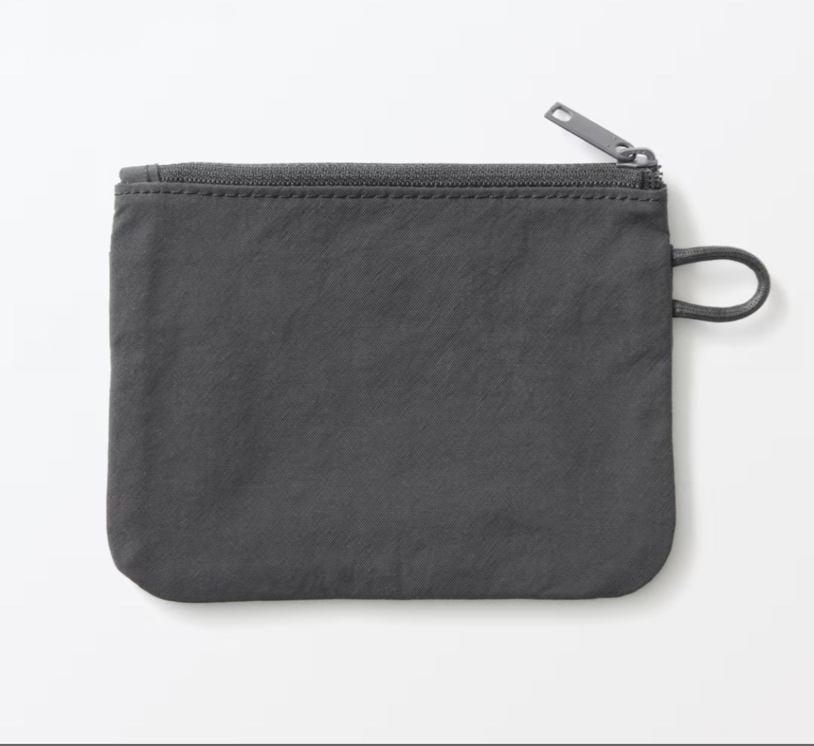 MUJI Japan flat pouch dark gray size 13.6×10