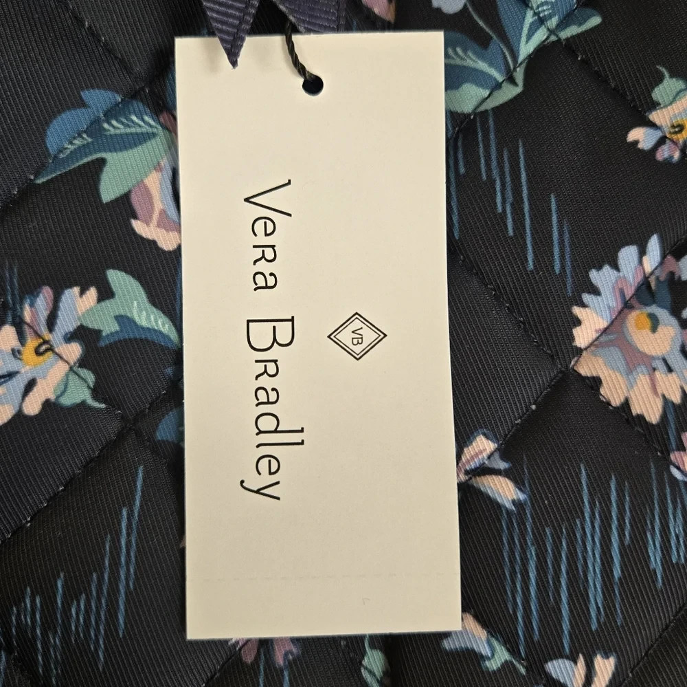 Vera Bradley Vera Tote Bag Navy Garden New with Tags