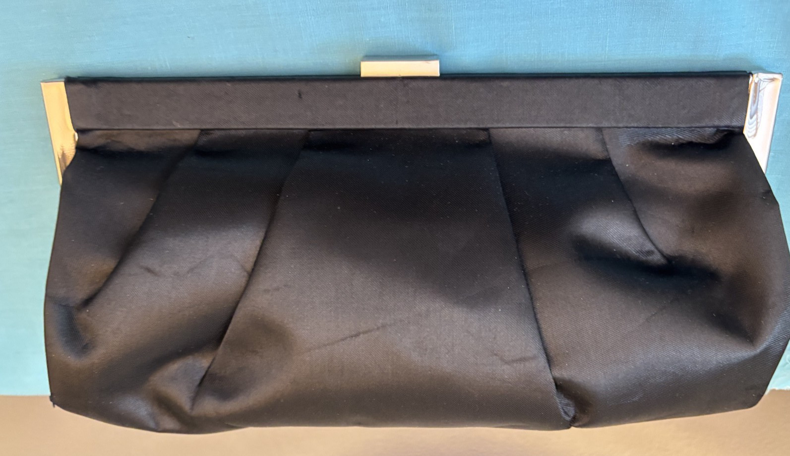 NWOT Black Satin Worthington Clutch Purse Evening Bag Great for the PROM n Party