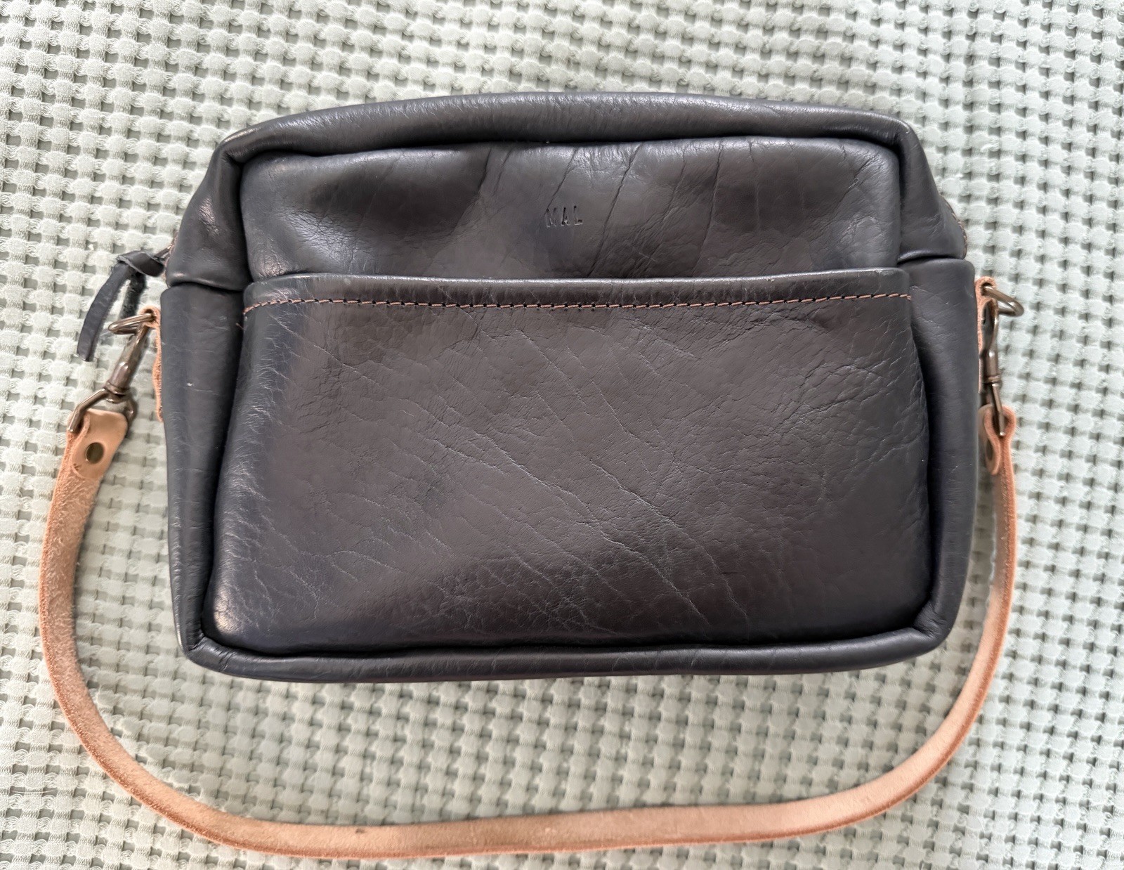 Go Forth Goods Leather Purse Bag Indigo Bison Medium Sarah