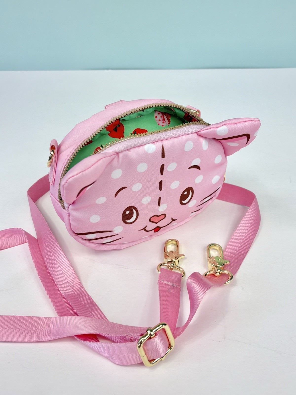 Whatever! Makes You Happy Strawberry Shortcake Custard Plush Coin Bag with Strap