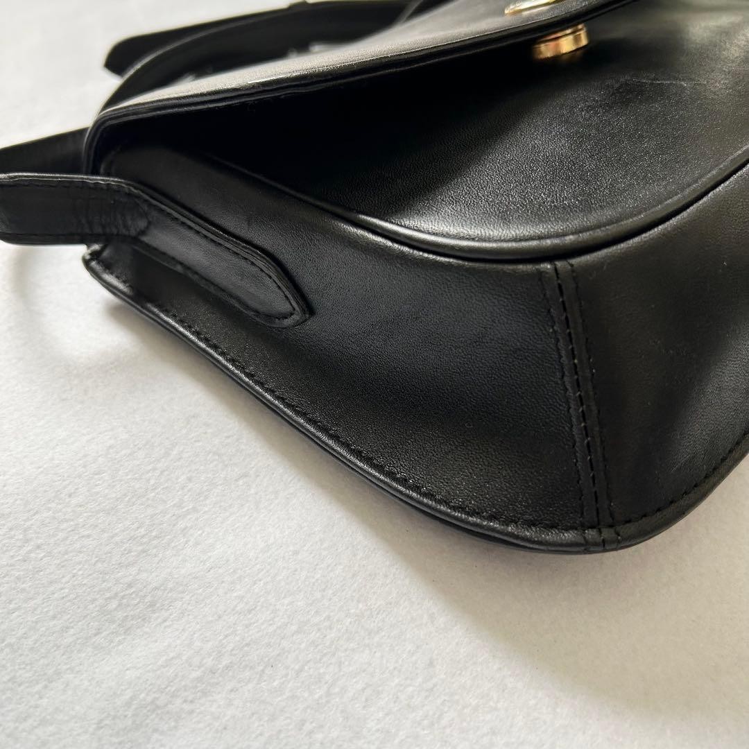 Cartier Must de Cartier Black Leather Small Shoulder Bag Vintage Mini Authentic