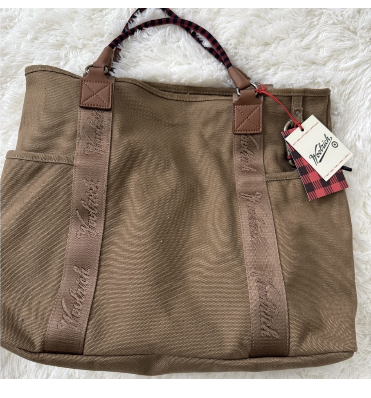 Woolrich Tan Shoulder Bag with Brown Accents