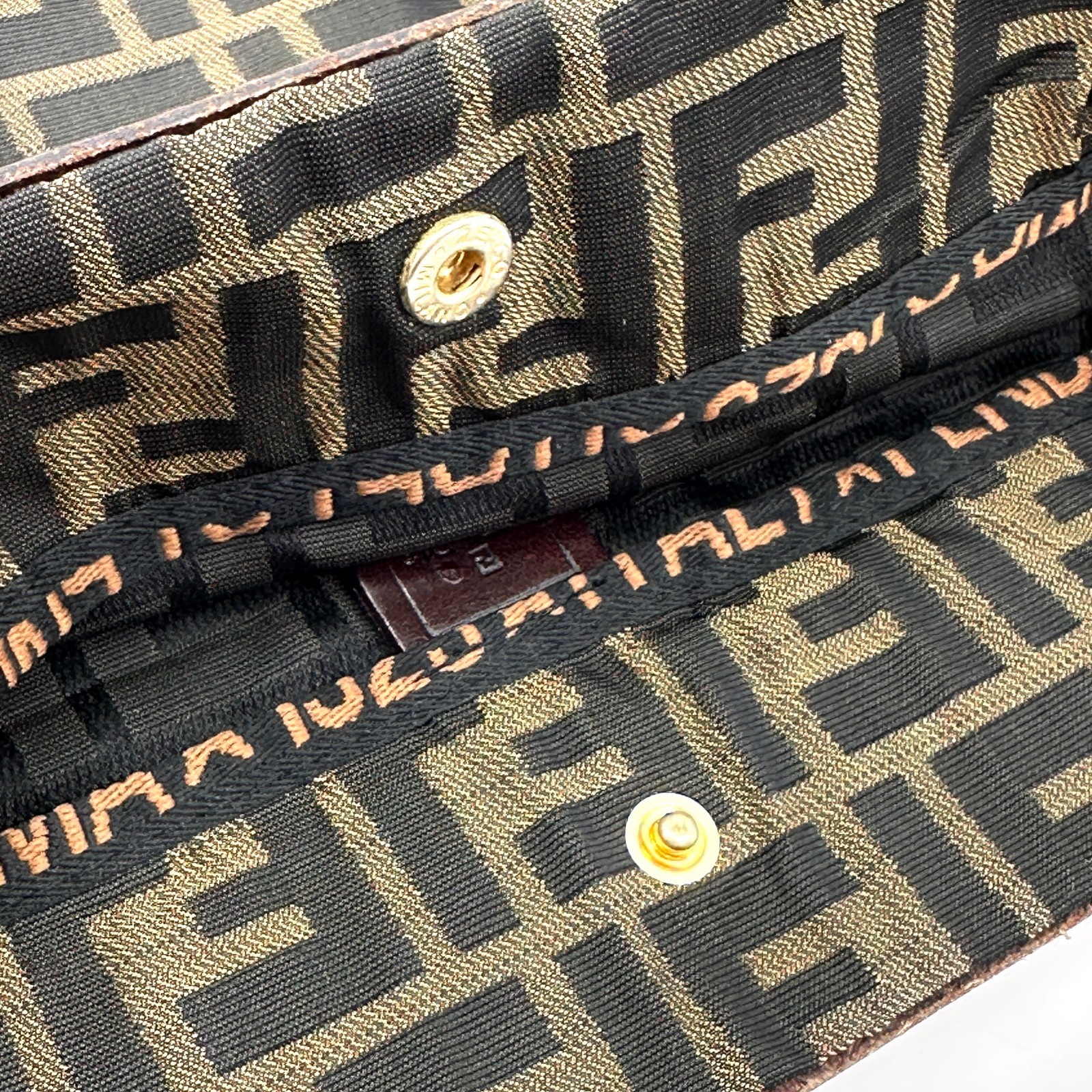 Fendi Zucca Handbag Canvas Tote bag Authentic