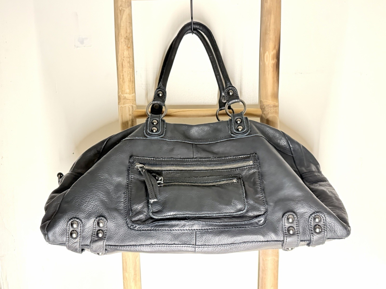 Linea Pelle Dylan Overnight/Weekender Black