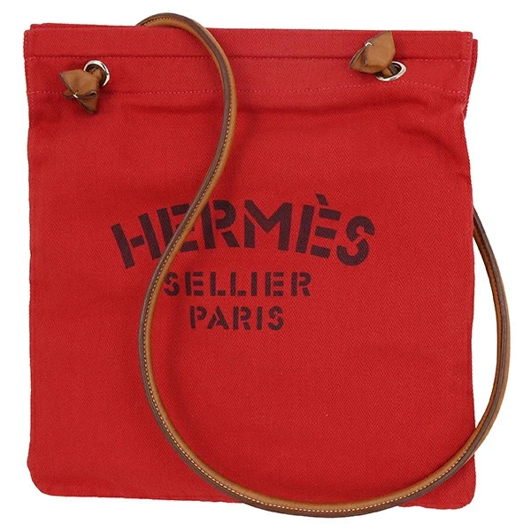 Hermès Aline MM Grooming Toile Chevron Rouge H Red Shoulder bag Women