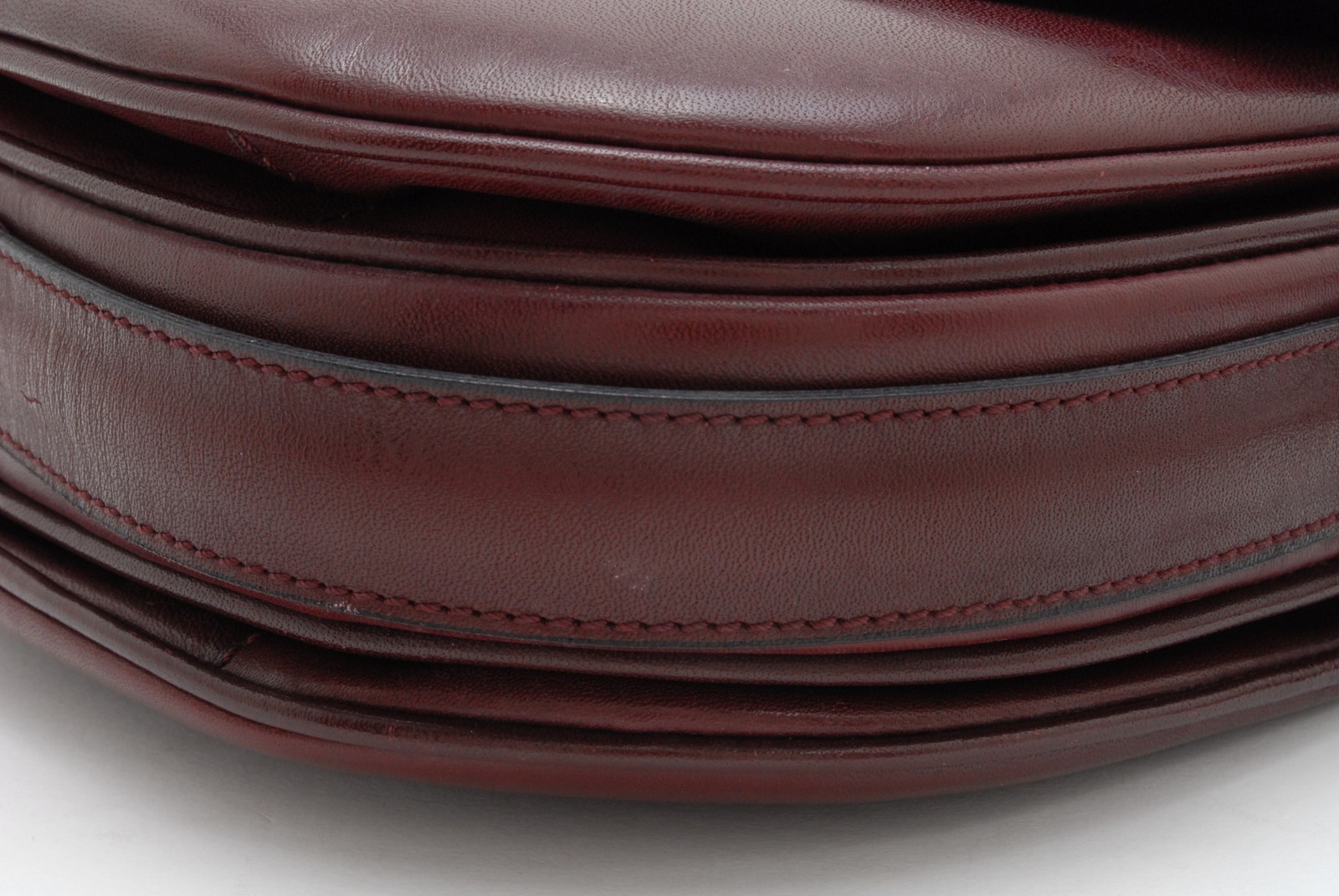 CELINE Shoulder Bag Triomphe Leather Bordeaux Vintage