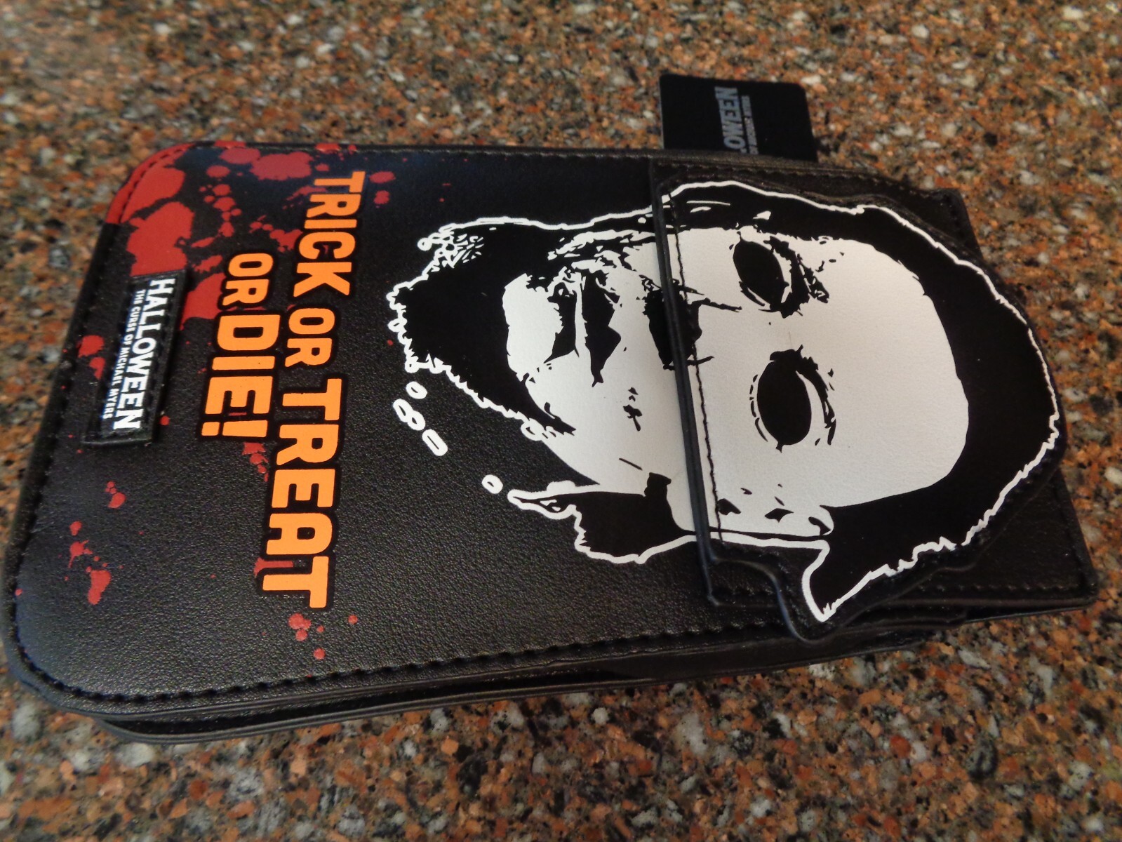 Halloween Michael Myers Crossbody Bag Trick or Treat or Die Snap Button New