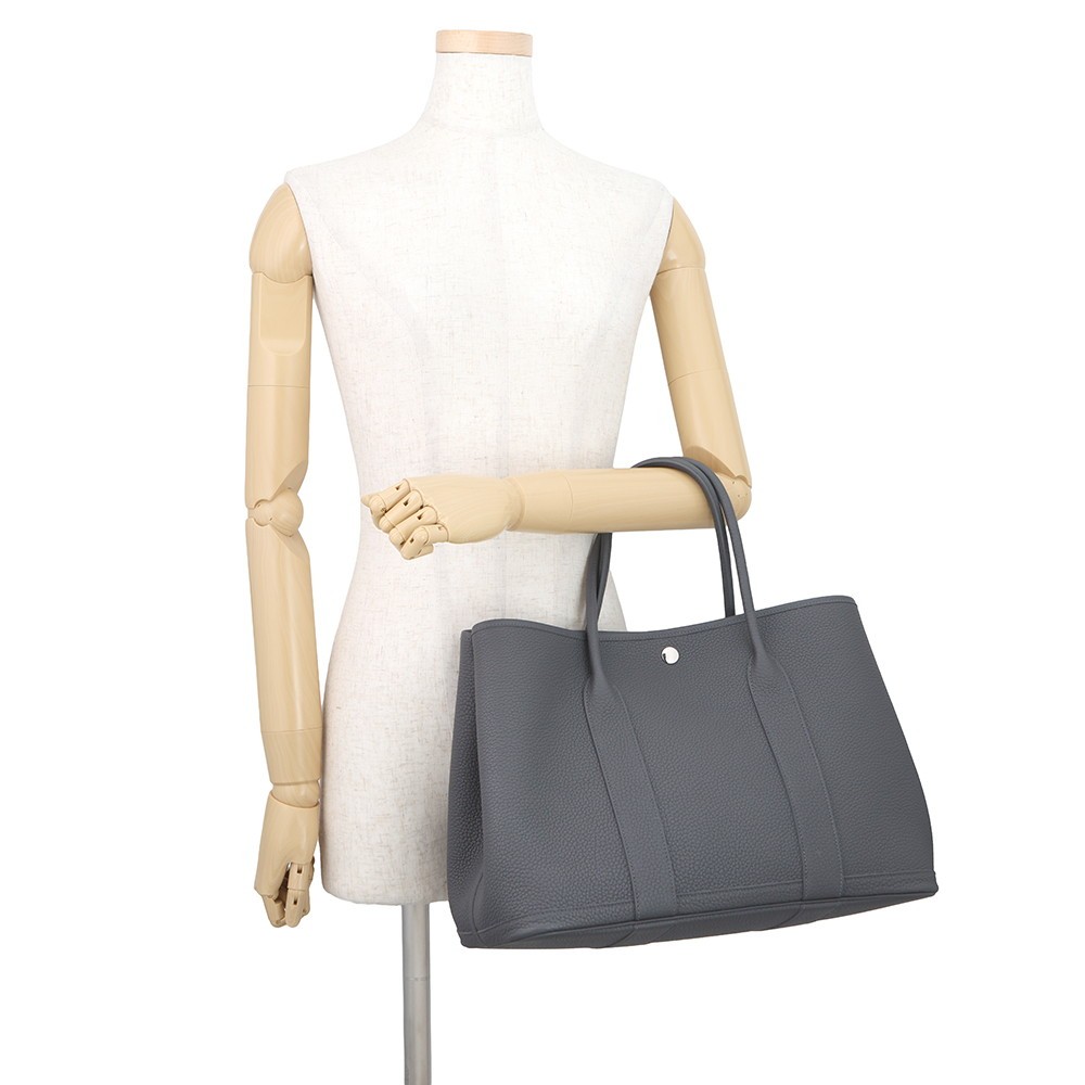 HERMES Garden Party Size PM Negonda Leather Gris Meyer