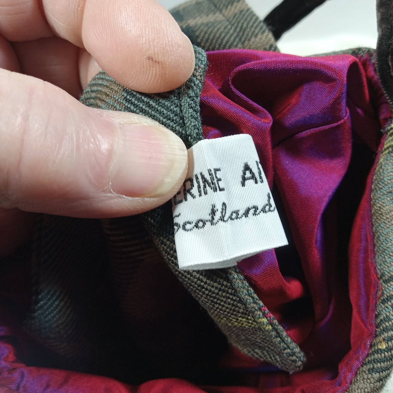 Harris Tweed *Catherine Aitken* WOOL Bag SCOTLAND 7.5 X 10″