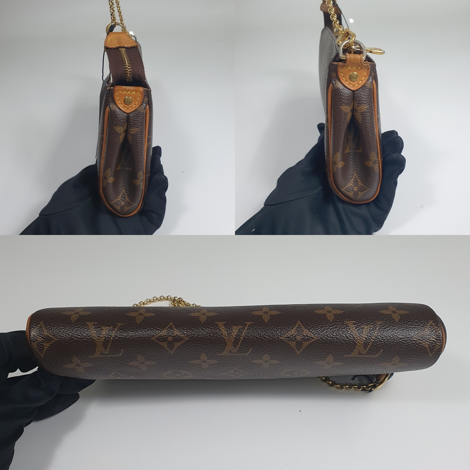 NO TARIFF Authentic Louis Vuitton Eva Clutch Monogram M95567 Guaranteed CLA950