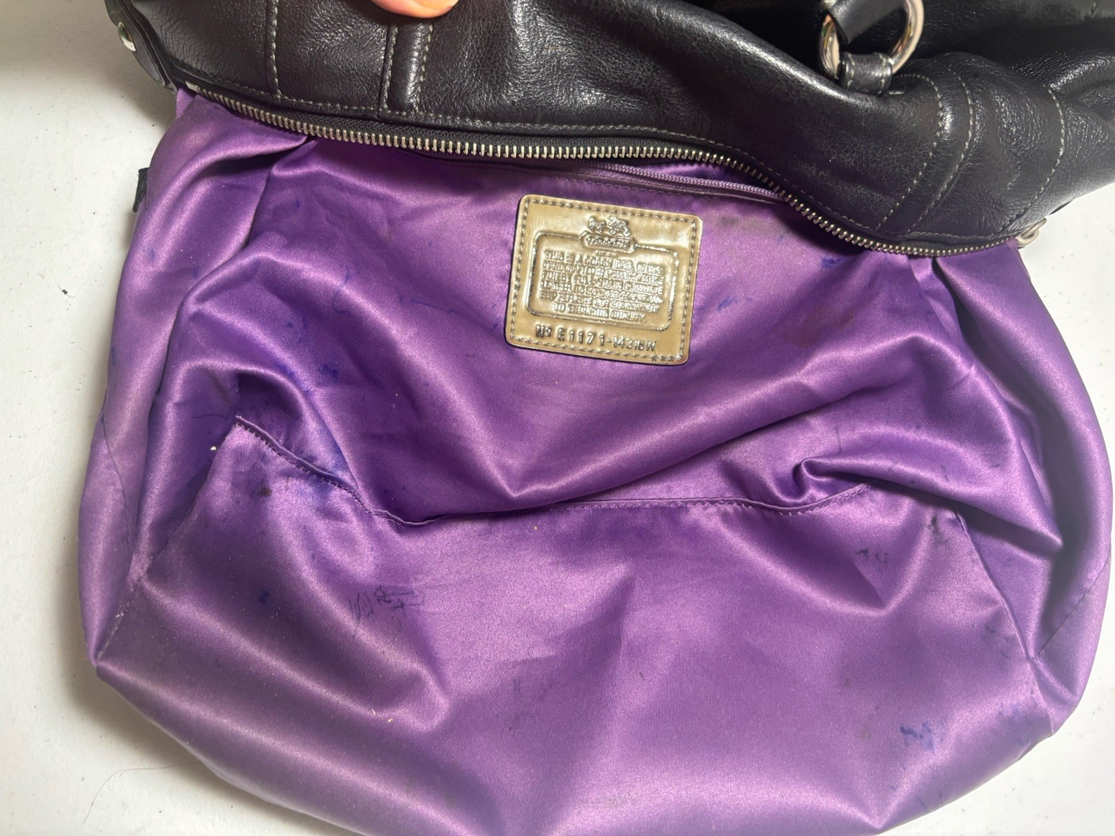 AUTHENTIC COACH BLACK LEATHER SATCHEL Hand BAG 14316W Madison Audrey READ