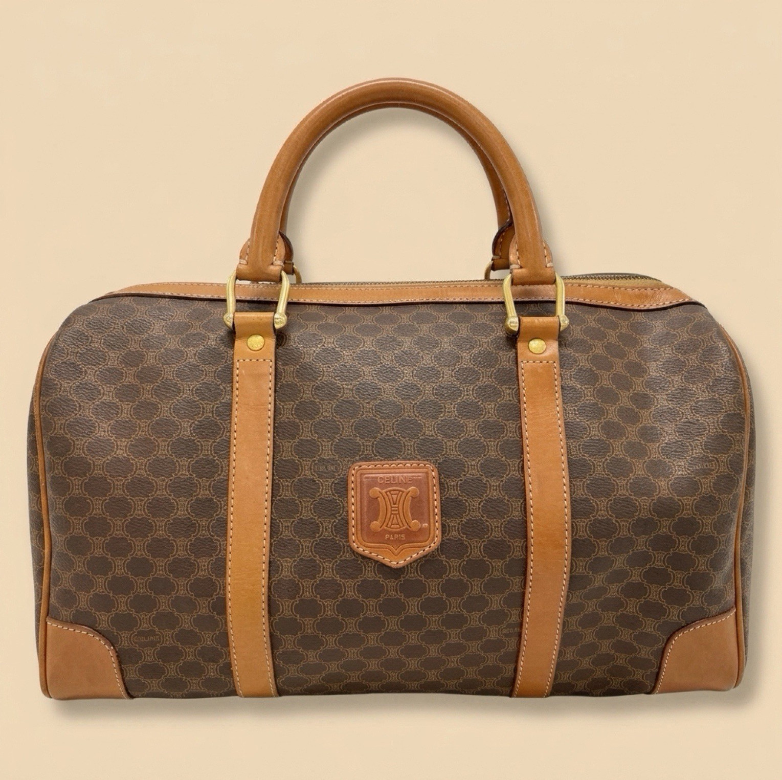 CELINE Macadam Boston Bag | Brown Monogram