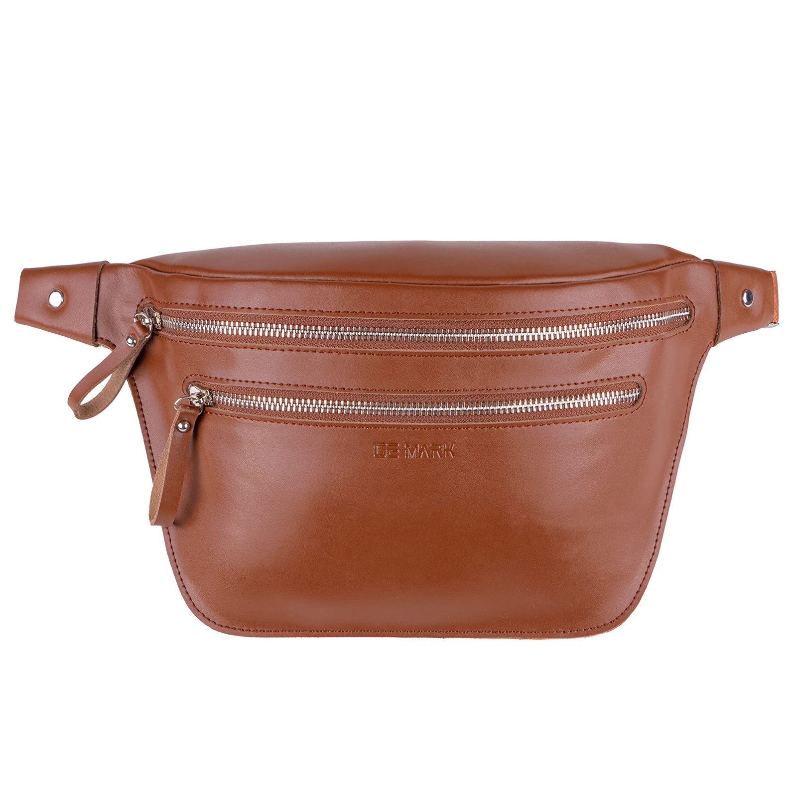 Genuine Leather Waist Bag Fanny Pack Belt Bag Brown