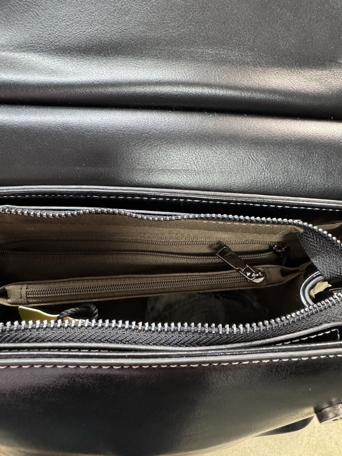Structured Top Handle Black Leather Satchel Purse Bag Minimalist Quiet Luxury