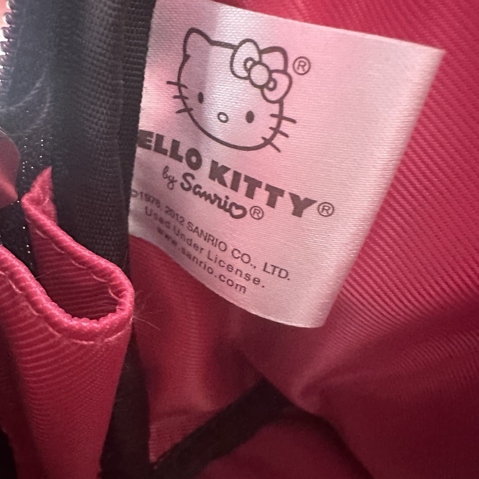 Vintage 2012 Hello Kitty Loungefly Sanrio Waffle Purse – Large Black & Pink MWMT
