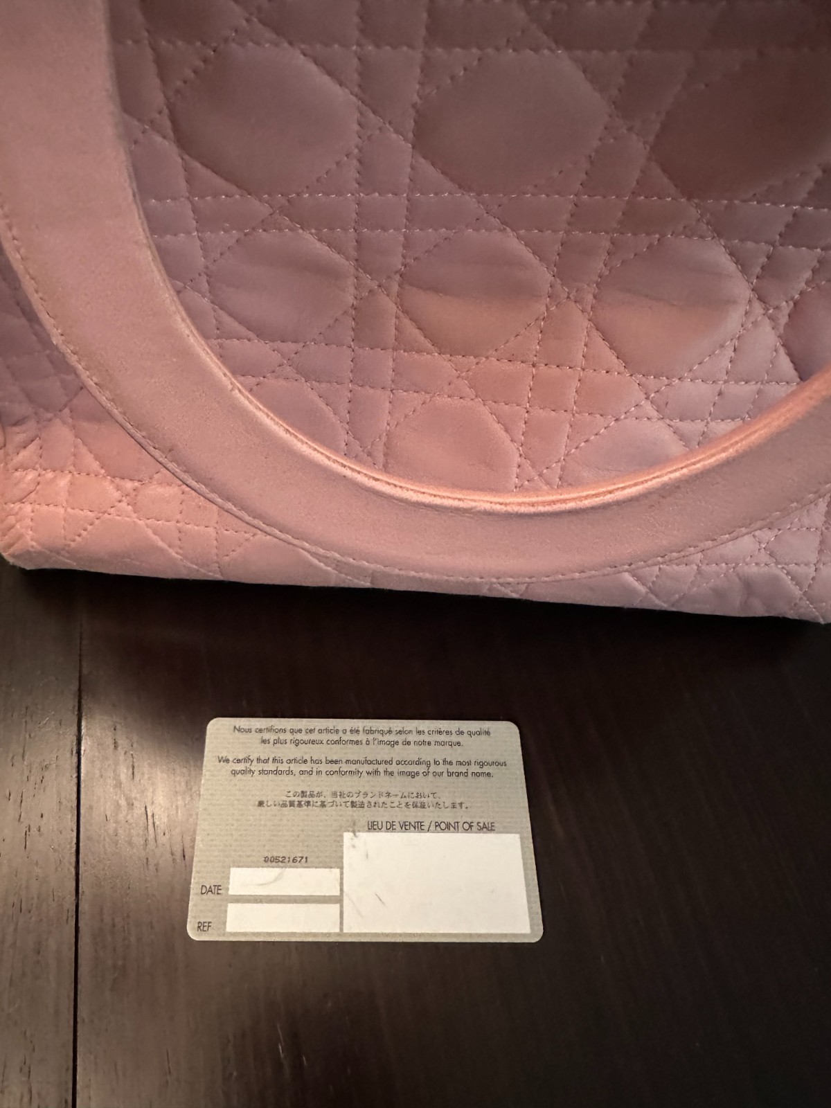 Christian Dior Lady Dior Medium Pink Cannage Lambskin Bag Silver HW Y2K Galliano