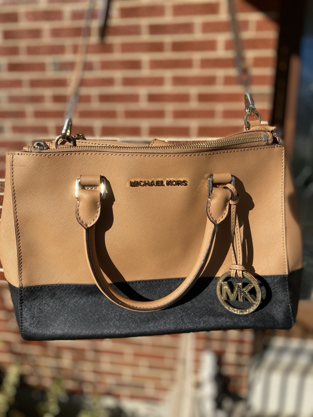 Michael Kors Sutton Suntan and Black- Rare
