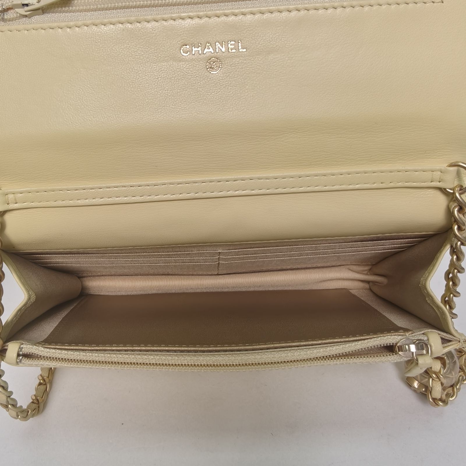 CHANEL CF WOC 19cm Yellow Lambskin Crossbody Bag