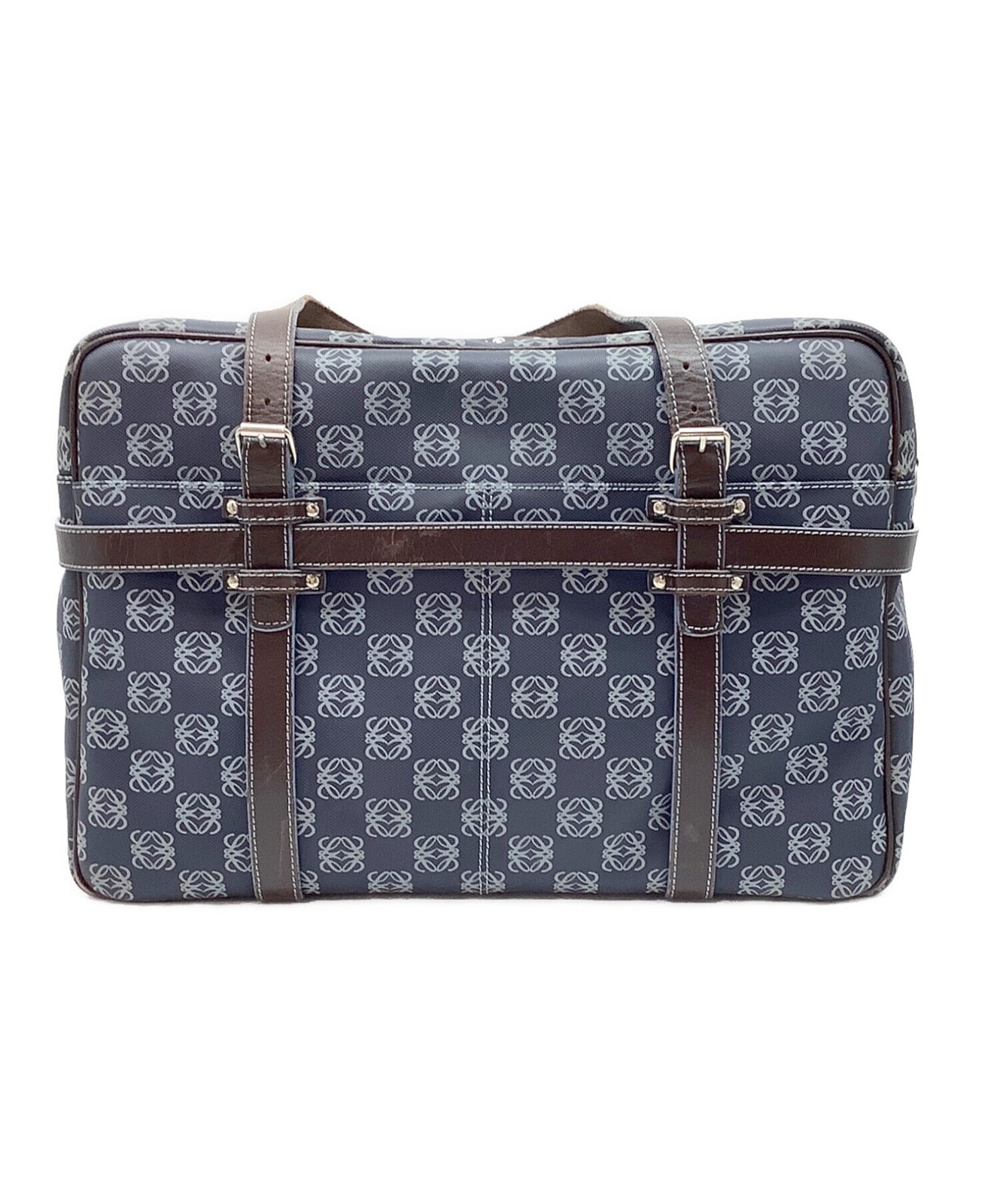 LOEWE Boston bag Navy Authentic From Japan