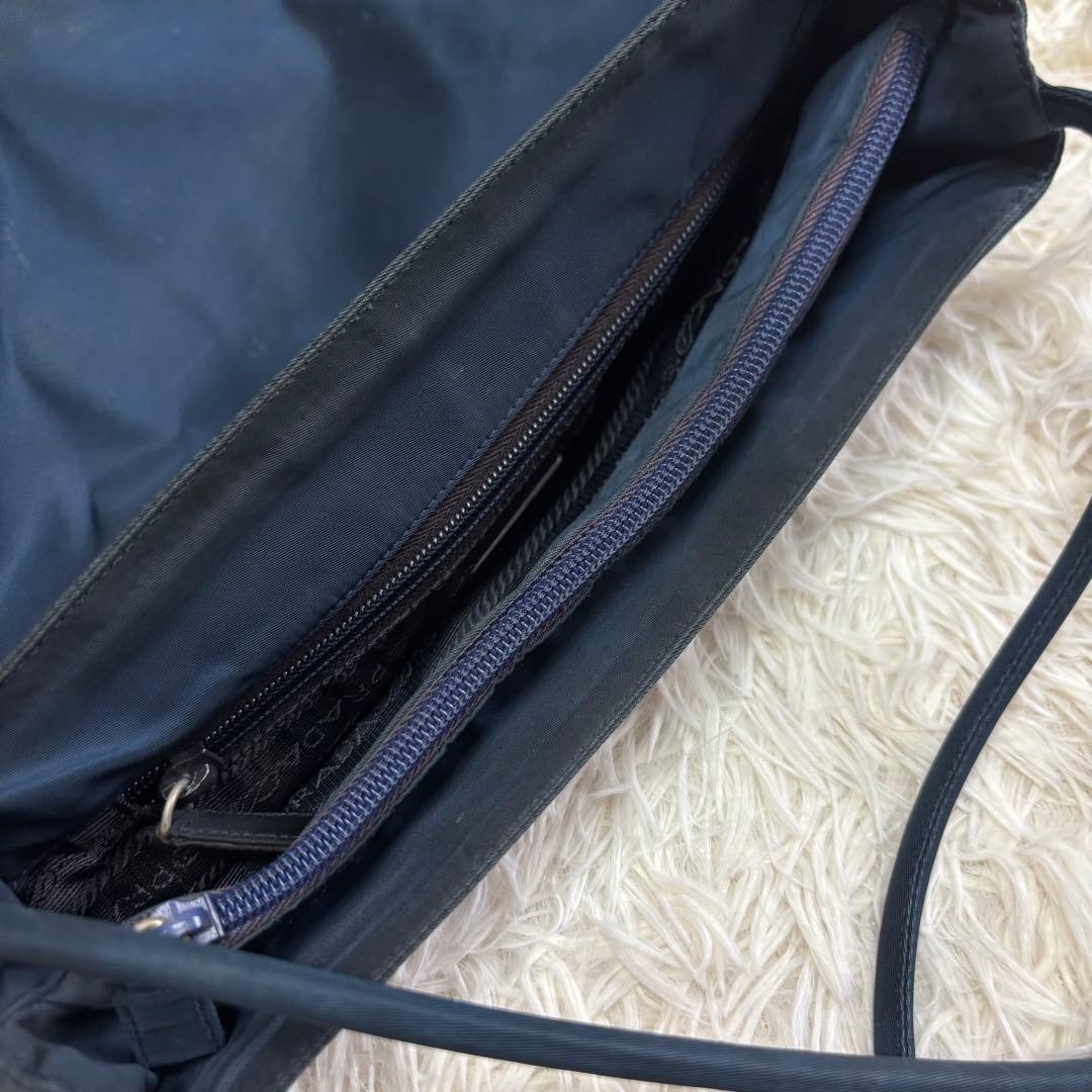 Authentic PRADA Nylon Tote Bag Navy 30cm x 27.5cm x 7cm Damaged