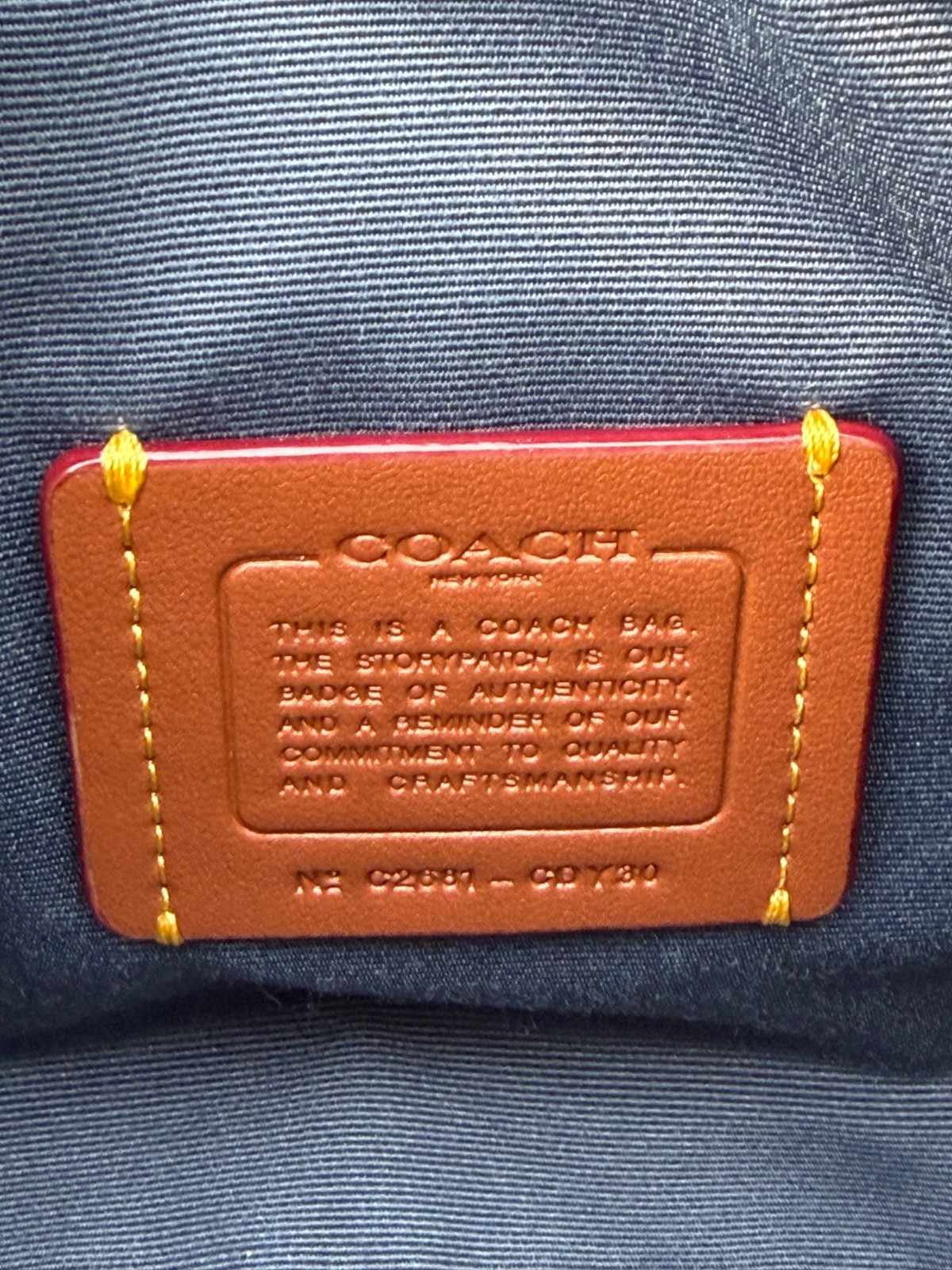 Coach NWT Mini Denim Rowan Bag in Loved Denim Crossbody CDY30 Sold Out W/Charms