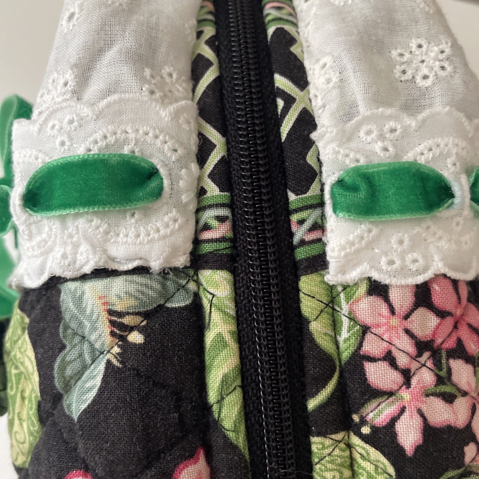 Adorable Custom Vera Bradley Botanica 100 Mini Duffle Botanica Pink With Lace