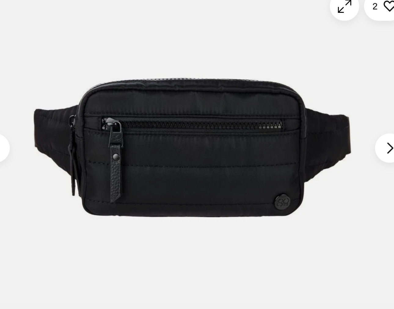 Samantha Brown To-Go Quilted Belt Bag Black NWT