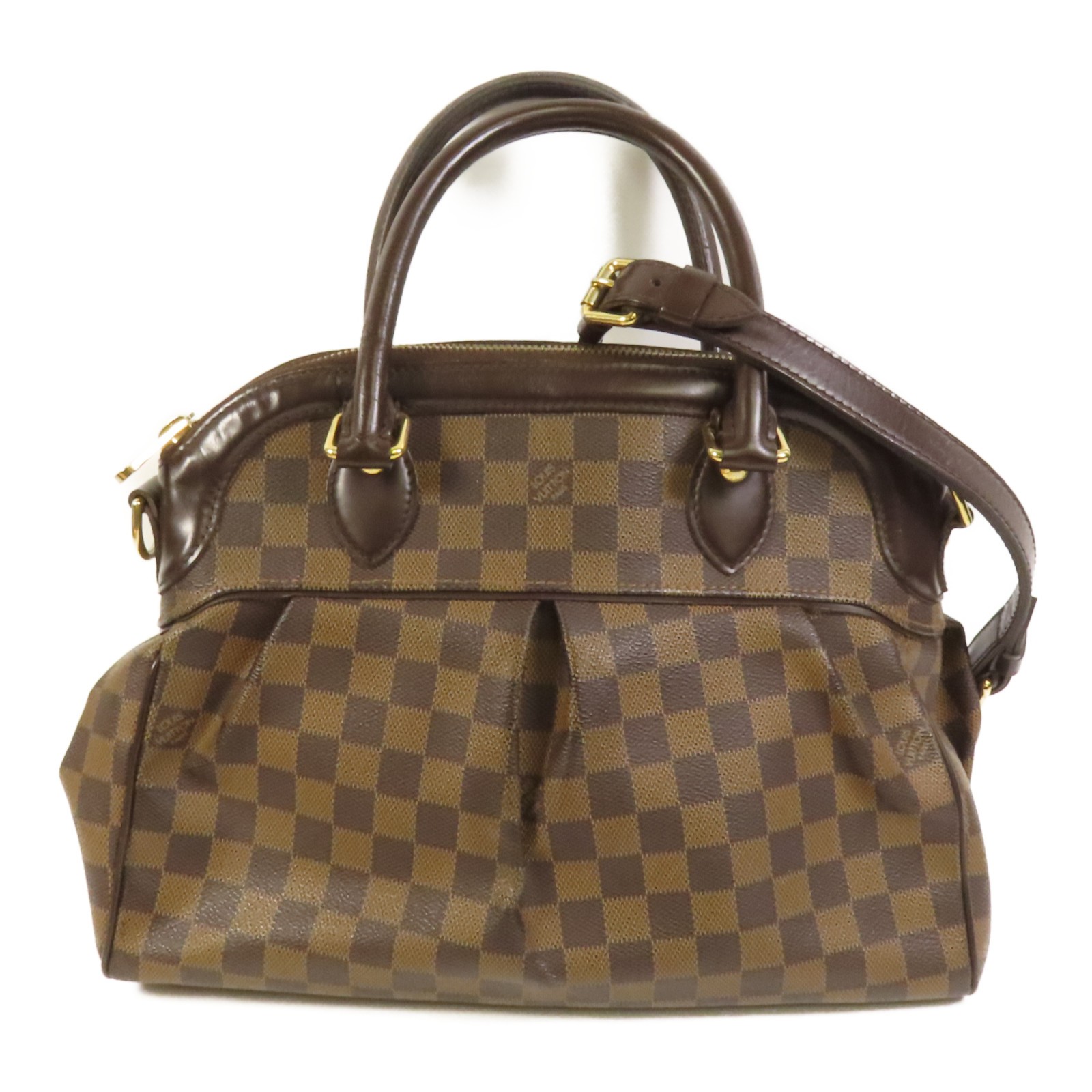 LOUIS VUITTON LV GHW Trevi PM 2way Shoulder Bag N51977 Damier Brown