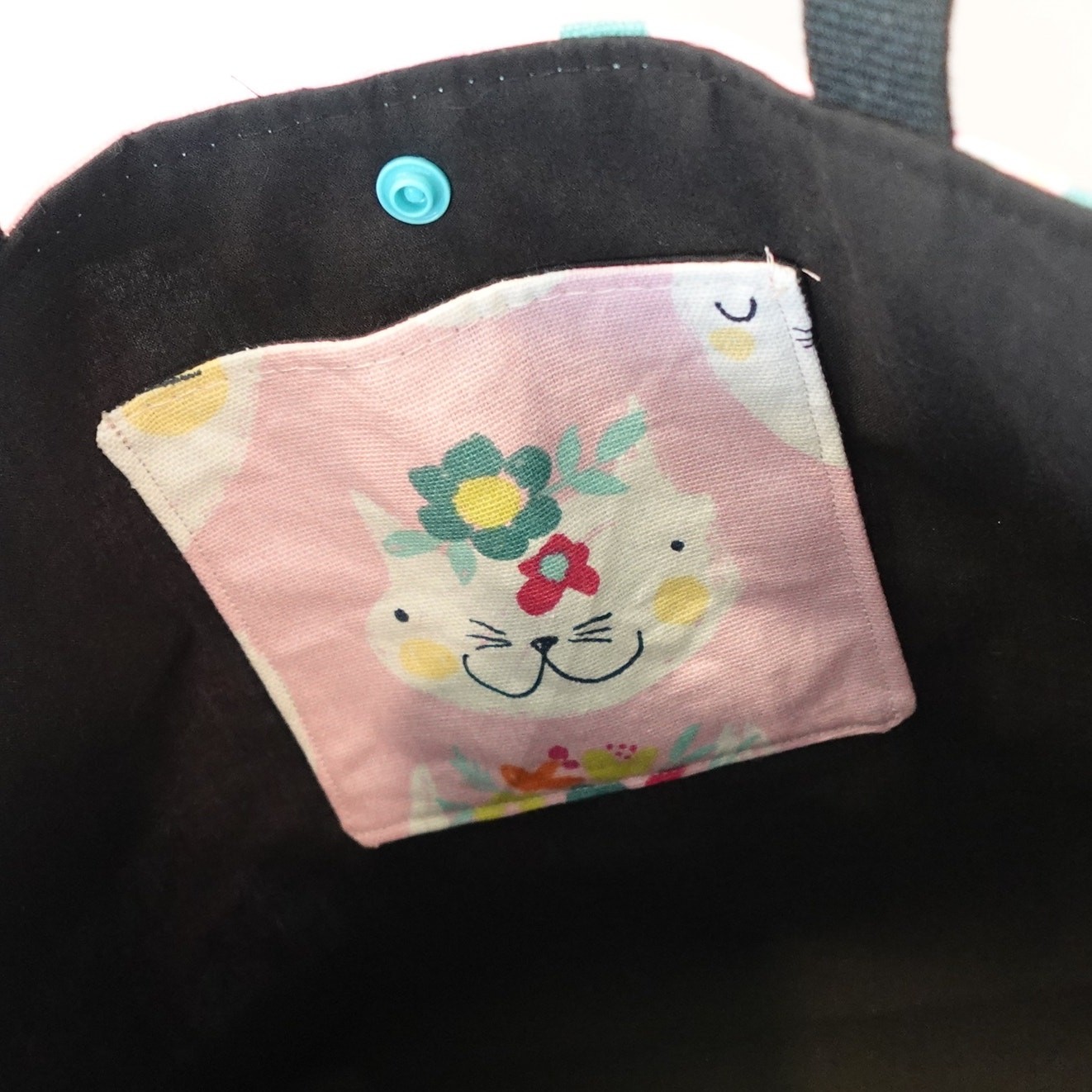 Got Cats? / Adorable Snap closure lightweight lined purse / tote / organizer