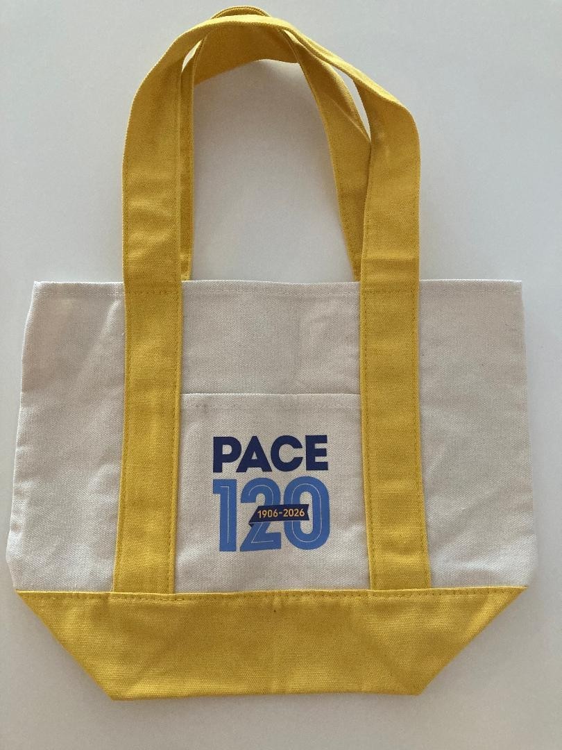 Pace University 120 Year Anniversary Yellow Canvas Tote Bag