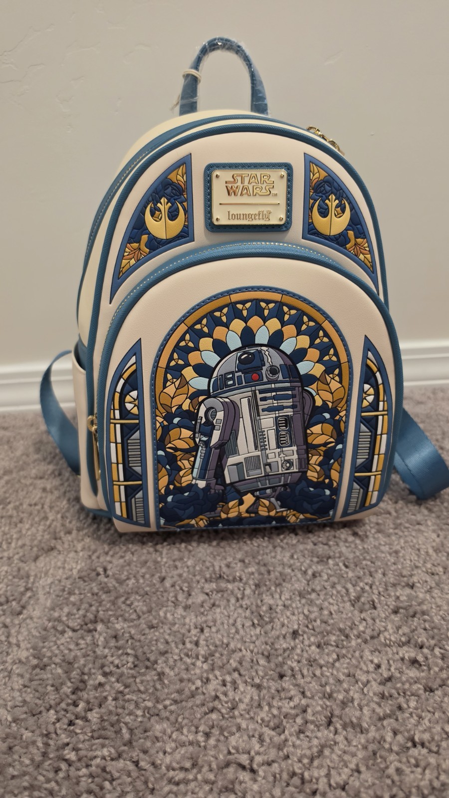 Stained Glass Loungefly Star Wars R2-D2 Mini Backpack