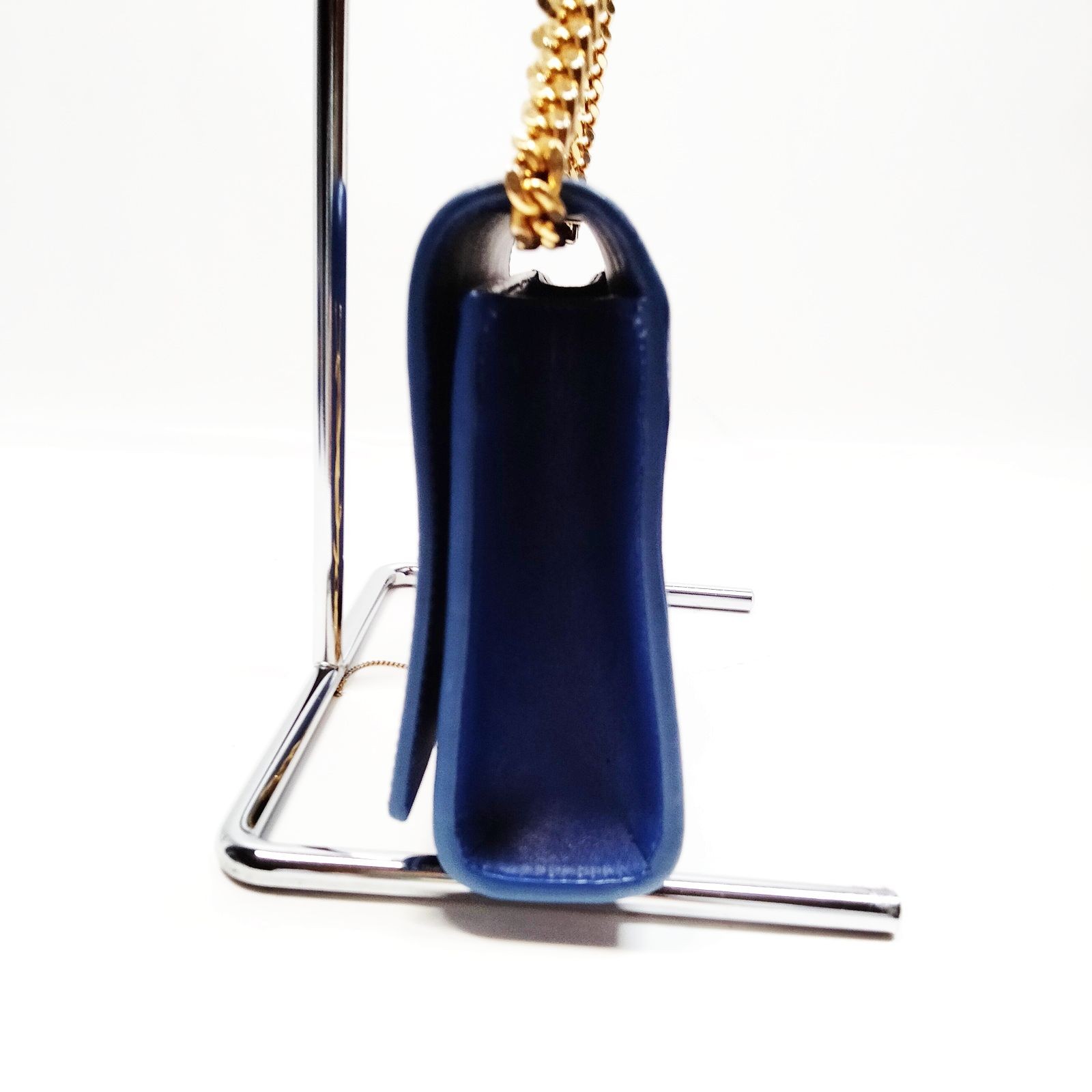 Saint Laurent Shoulder Bag Blue Leather 4477635